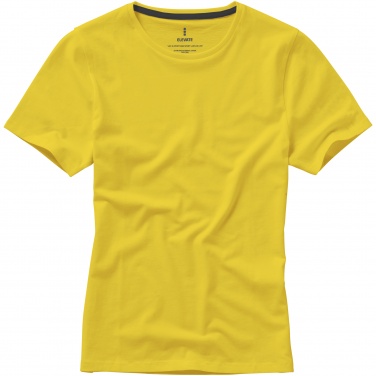 Logo trade promotional giveaway photo of: Nanaimo short sleeve ladies T-shirt, yellow