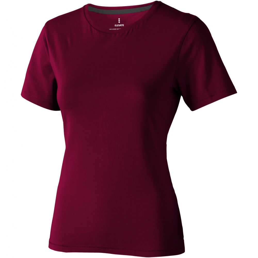 Logo trade promotional item photo of: Nanaimo short sleeve ladies T-shirt, dark red