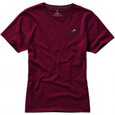 Logo trade business gifts image of: Nanaimo short sleeve ladies T-shirt, dark red