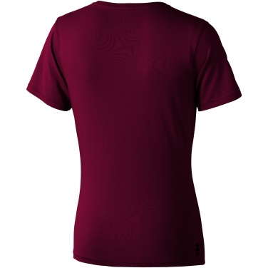 Logo trade corporate gift photo of: Nanaimo short sleeve ladies T-shirt, dark red