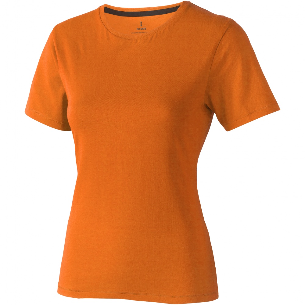 Logo trade advertising products picture of: Nanaimo short sleeve ladies T-shirt, orange