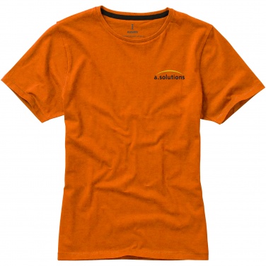 Logo trade promotional giveaway photo of: Nanaimo short sleeve ladies T-shirt, orange