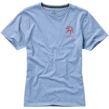 Logo trade promotional products picture of: Nanaimo short sleeve ladies T-shirt, light blue