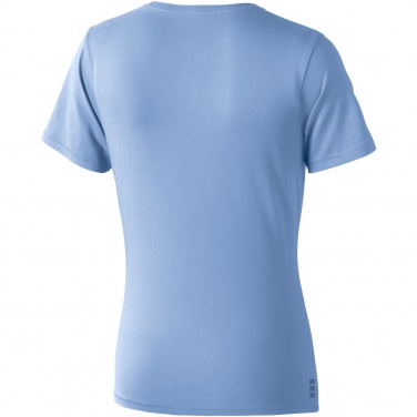 Logo trade promotional giveaways image of: Nanaimo short sleeve ladies T-shirt, light blue