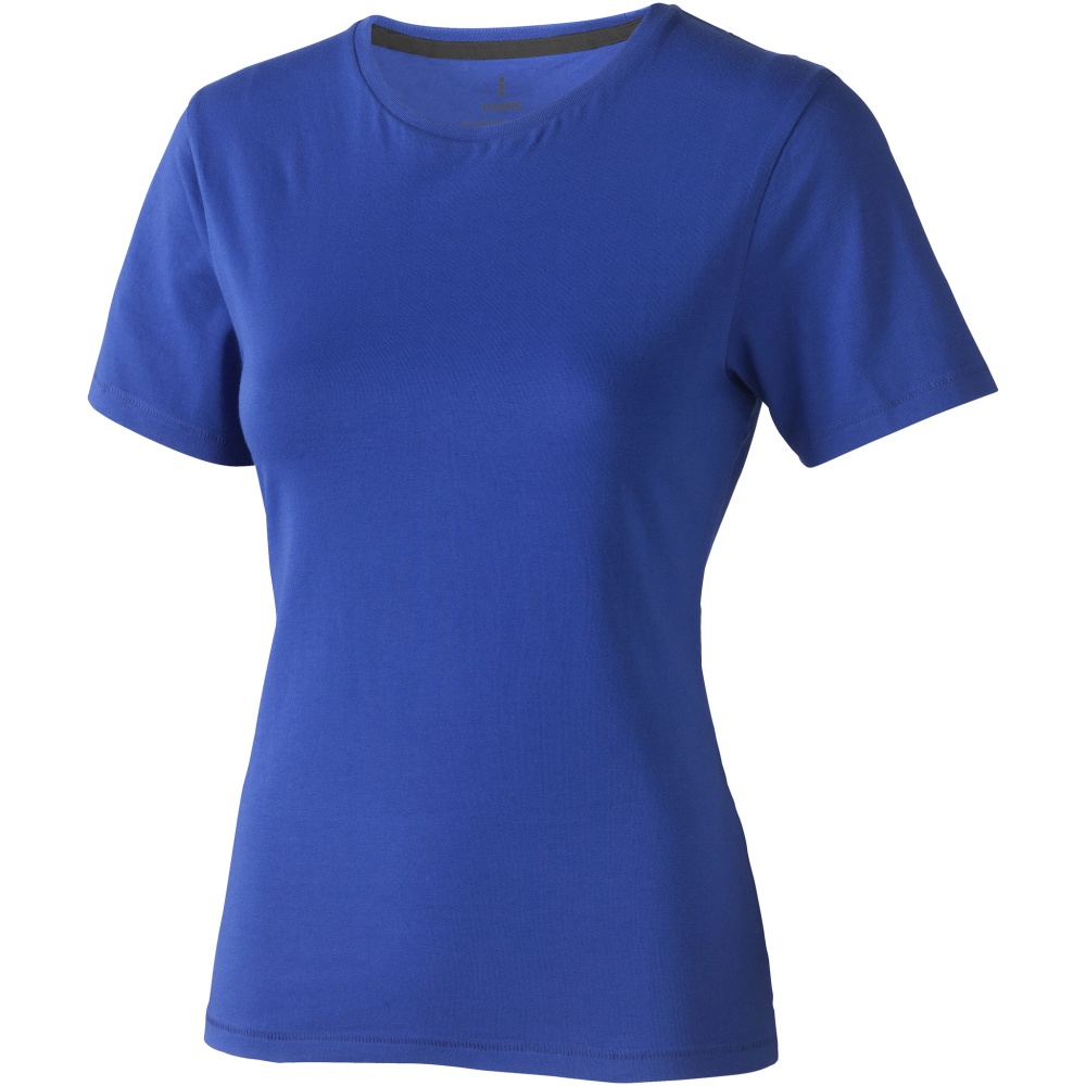 Logo trade promotional gift photo of: Nanaimo short sleeve ladies T-shirt, blue