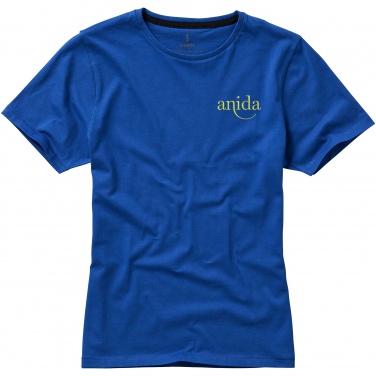 Logo trade promotional giveaways picture of: Nanaimo short sleeve ladies T-shirt, blue