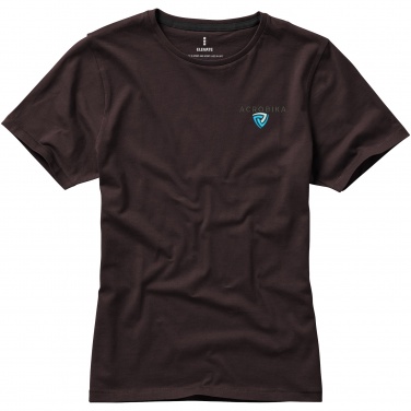 Logotrade promotional gift image of: Nanaimo short sleeve ladies T-shirt, dark brown