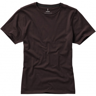 Logo trade promotional merchandise image of: Nanaimo short sleeve ladies T-shirt, dark brown