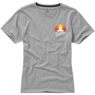 Logo trade advertising products image of: Nanaimo short sleeve ladies T-shirt, grey