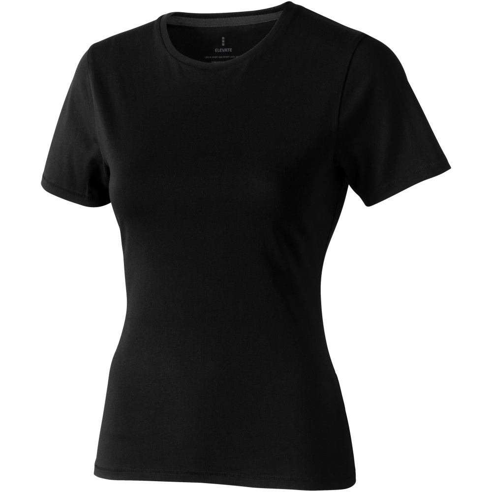 Logo trade advertising products image of: Nanaimo short sleeve ladies T-shirt, black