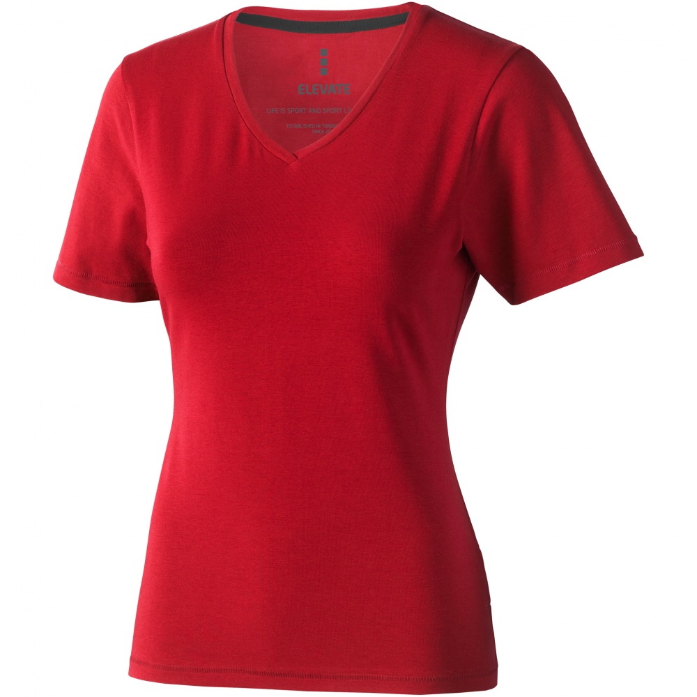 Logotrade promotional item image of: Kawartha short sleeve ladies T-shirt, red