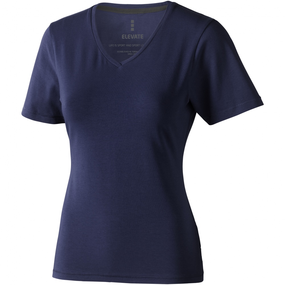 Logotrade promotional merchandise image of: Kawartha short sleeve ladies T-shirt, navy