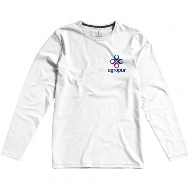 Logo trade promotional gift photo of: Ponoka long sleeve T-shirt, white