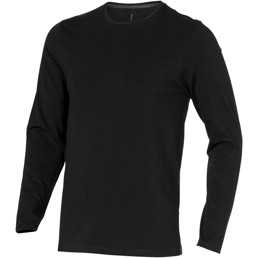 Logo trade promotional products picture of: Ponoka long sleeve T-shirt, black