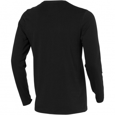 Logo trade promotional merchandise photo of: Ponoka long sleeve T-shirt, black