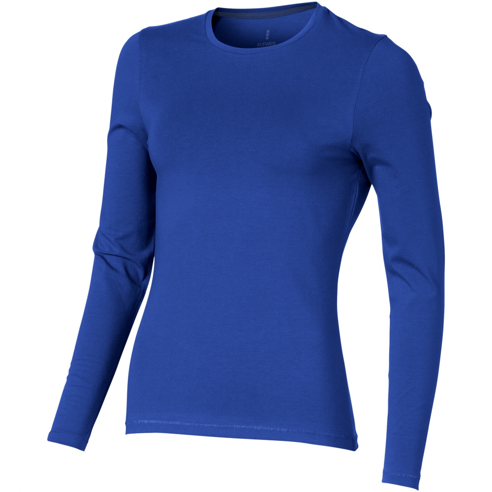 Logotrade business gift image of: Ponoka long sleeve ladies T-shirt, blue