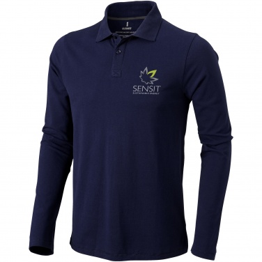 Logotrade promotional giveaway picture of: Oakville long sleeve polo navy