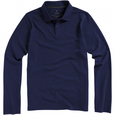 Logo trade promotional merchandise picture of: Oakville long sleeve polo navy