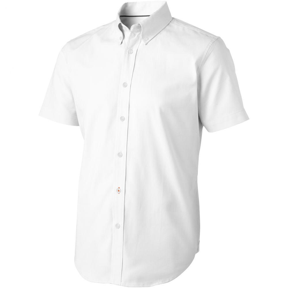 Logo trade business gifts image of: Manitoba short sleeve shirt, white