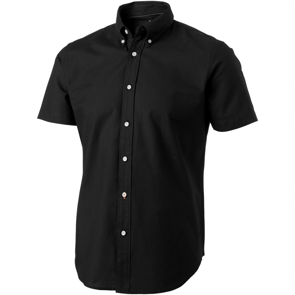 Logotrade business gift image of: Manitoba short sleeve shirt, black