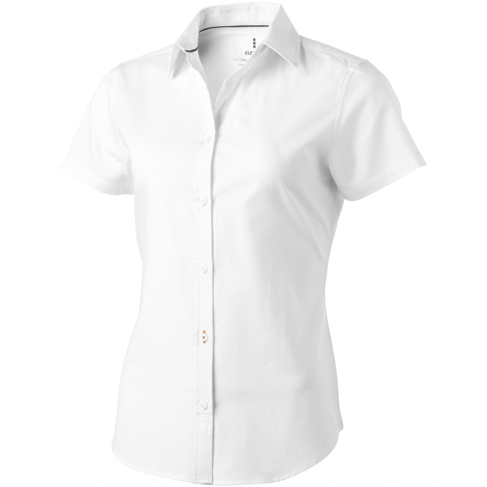 Logotrade promotional merchandise photo of: Manitoba short sleeve ladies shirt, white