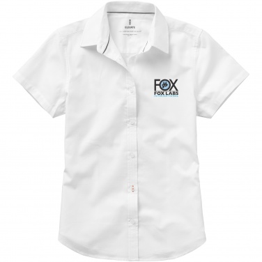 Logo trade promotional item photo of: Manitoba short sleeve ladies shirt, white