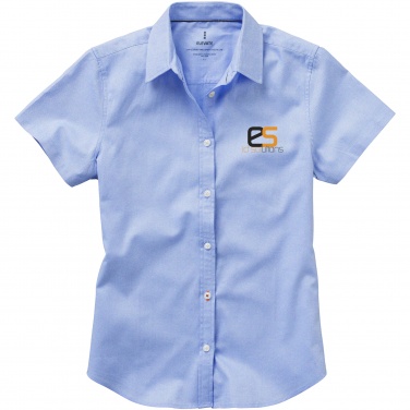 Logo trade promotional merchandise picture of: Manitoba short sleeve ladies shirt, light blue