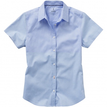 Logo trade promotional products picture of: Manitoba short sleeve ladies shirt, light blue