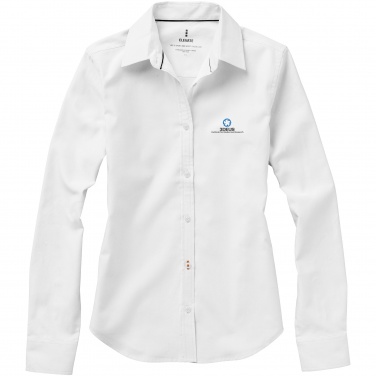 Logo trade promotional products image of: Vaillant long sleeve ladies shirt, white