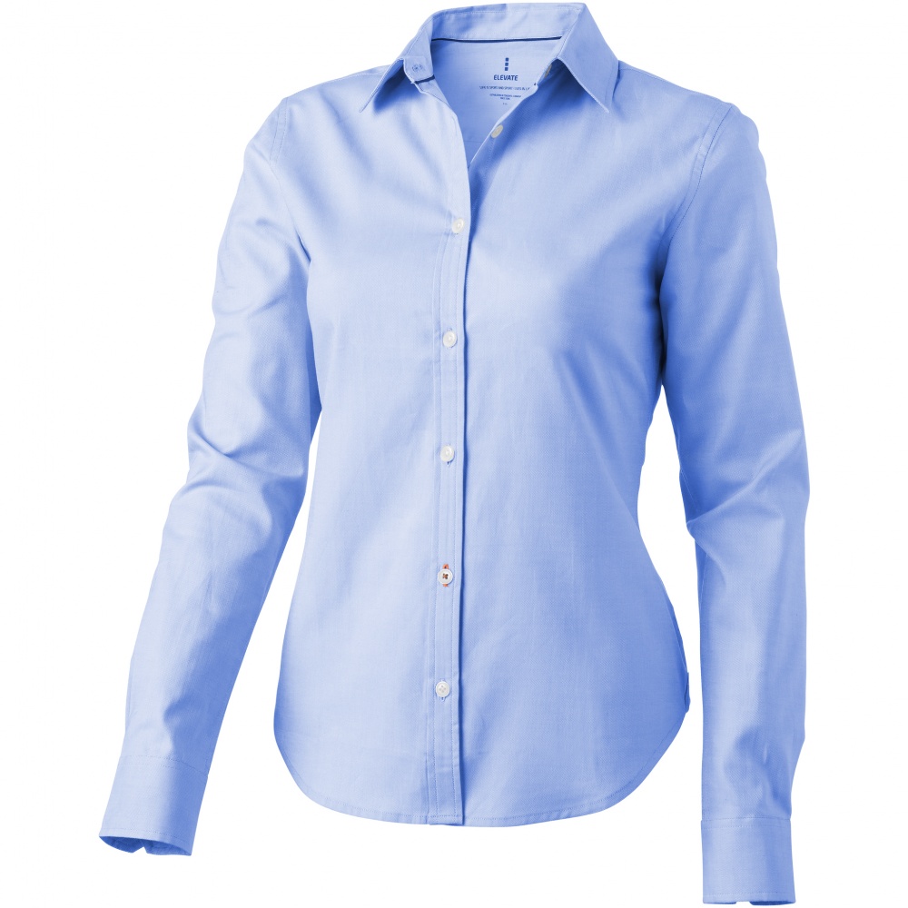 Logo trade promotional gift photo of: Vaillant long sleeve ladies shirt, light blue