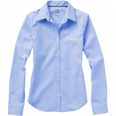 Logo trade promotional merchandise image of: Vaillant long sleeve ladies shirt, light blue