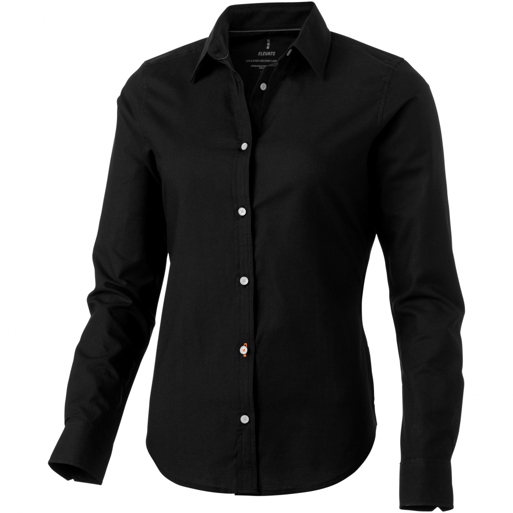 Logotrade advertising products photo of: Vaillant long sleeve ladies shirt, black