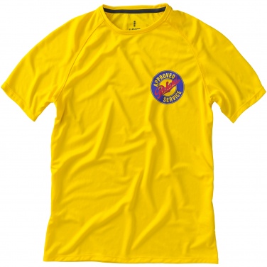 Logo trade business gifts image of: Niagara short sleeve T-shirt, yellow