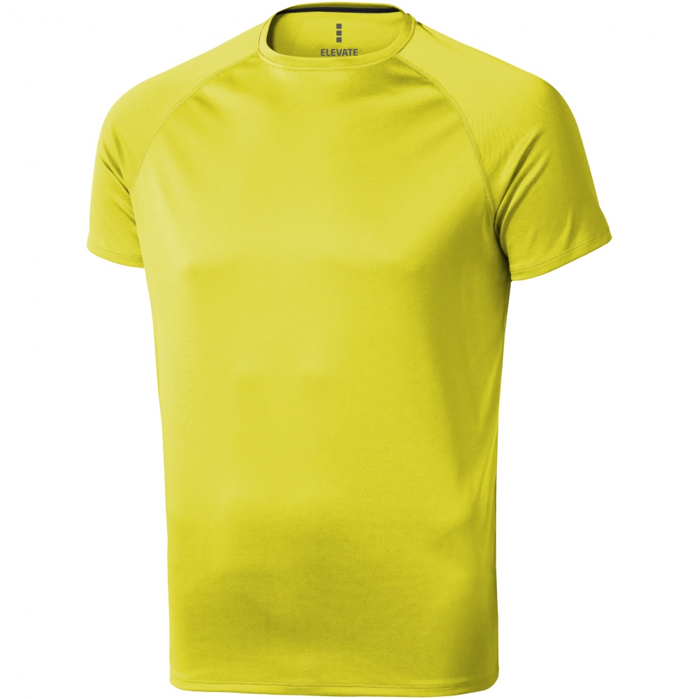 Logo trade promotional gifts image of: Niagara short sleeve T-shirt, neon yellow