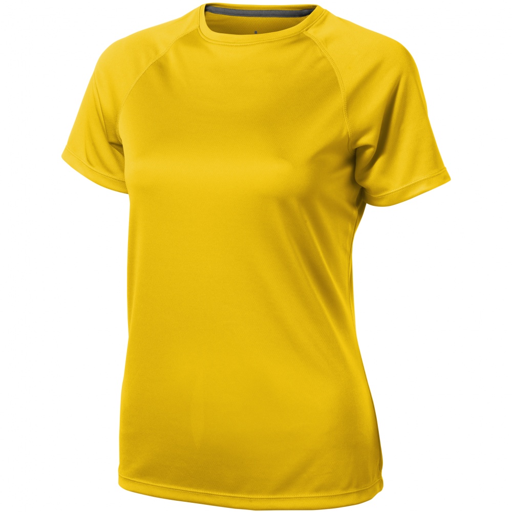 Logotrade promotional gift picture of: Niagara short sleeve ladies T-shirt, yellow