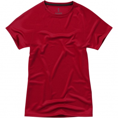 Logo trade promotional giveaways image of: Niagara short sleeve ladies T-shirt, red