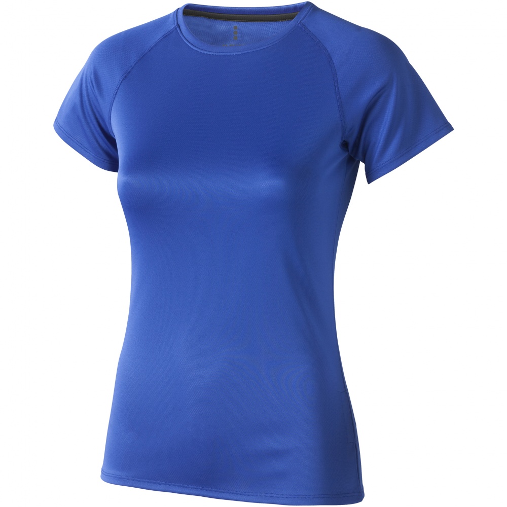 Logo trade promotional item photo of: Niagara short sleeve ladies T-shirt, blue