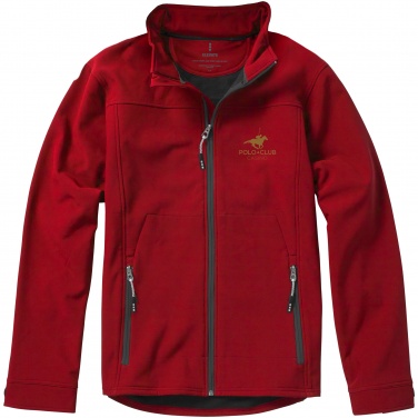 Logo trade promotional merchandise image of: Langley softshell jacket, red