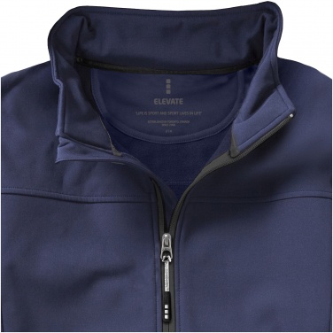 Logo trade promotional items image of: Langley softshell jacket, navy