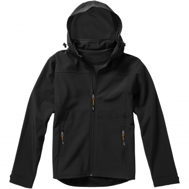 Logo trade promotional merchandise photo of: Langley softshell jacket, black