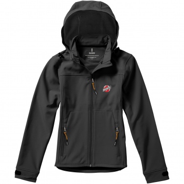 Logo trade promotional items picture of: Langley softshell ladies jacket, dark grey