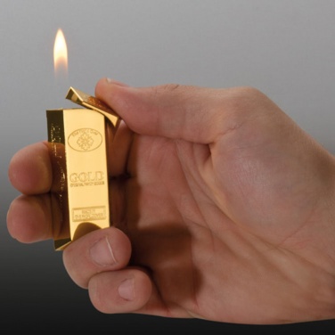 Logotrade promotional gift picture of: Lighter Gold Bar, gold