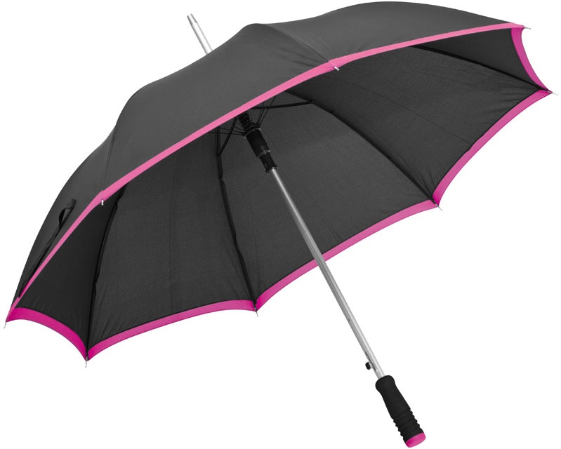 Logo trade promotional products image of: Automatic umbrella with rosy accent