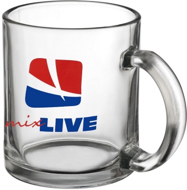 Logo trade corporate gifts picture of: Glass mug, translucent