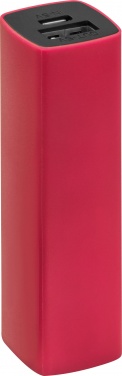 Logo trade corporate gift photo of: Powerbank 2200 mAh with USB port in a box, Red