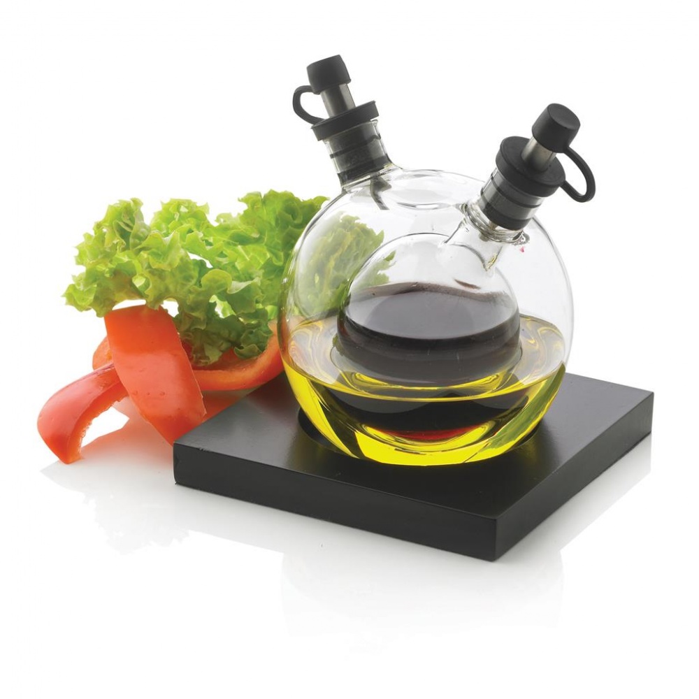 Logo trade promotional giveaway photo of: Orbit oil & vinegar set, black