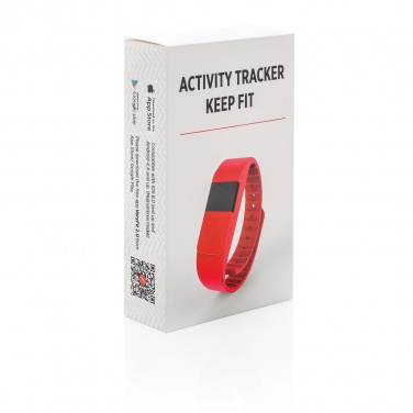 Logotrade promotional giveaway picture of: Activity tracker Keep fit, red