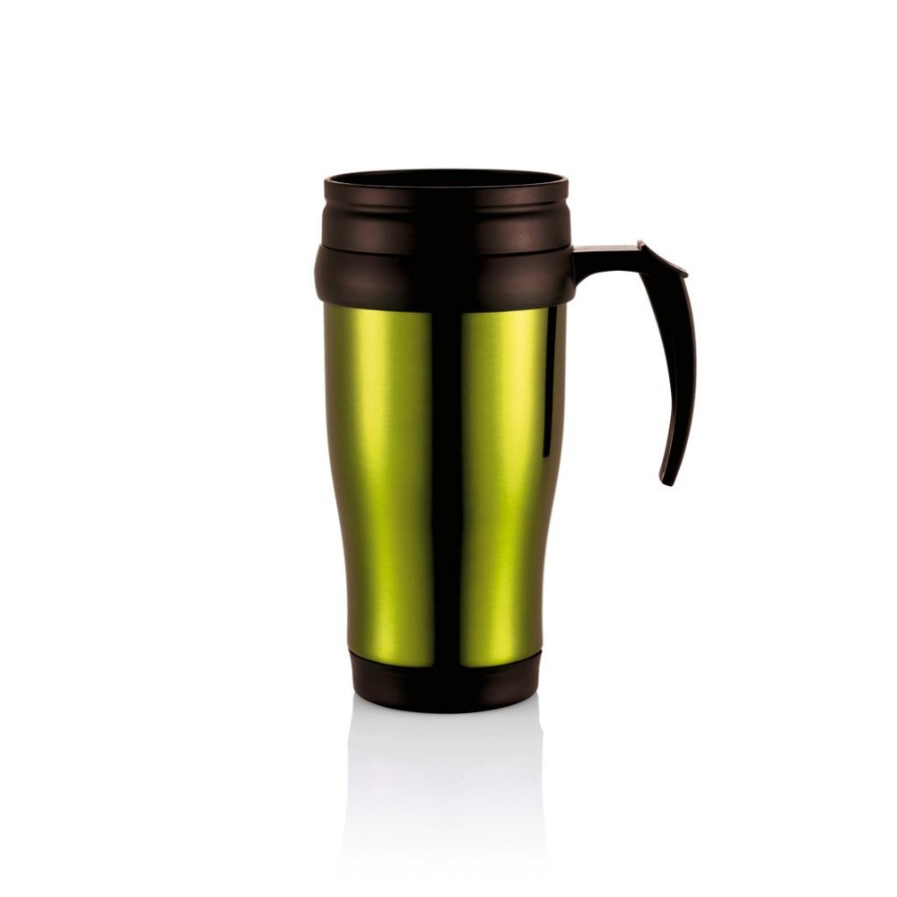 Logo trade promotional merchandise picture of: Stainless steel mug, green