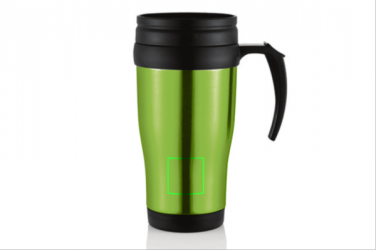 Logo trade promotional giveaway photo of: Stainless steel mug, green