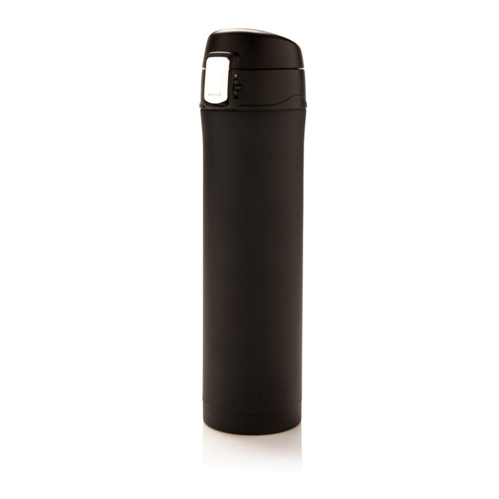 Logotrade business gift image of: Easy lock vacuum flask, black/black